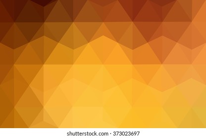 Orange polygonal pattern, which consist of triangles. Geometric background in Origami style with gradient. Triangular design for your business.