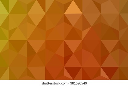 Orange polygonal pattern, which consist of triangles. Geometric background in Origami style with gradient. Triangular design for your business.