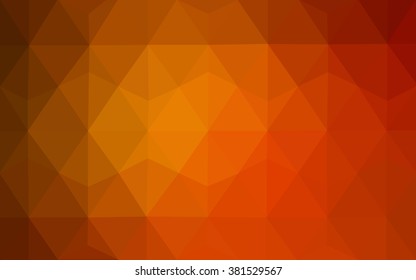 Orange polygonal pattern, which consist of triangles. Geometric background in Origami style with gradient. Triangular design for your business.