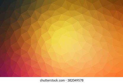 Orange polygonal pattern, which consist of triangles. Geometric background in Origami style with gradient. Triangular design for your business.