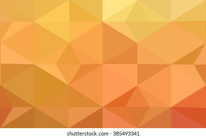 Orange polygonal pattern, which consist of triangles. Geometric background in Origami style with gradient. Triangular design for your business.