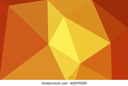 Orange polygonal pattern, which consist of triangles. Geometric background in Origami style with gradient. Triangular design for your business.