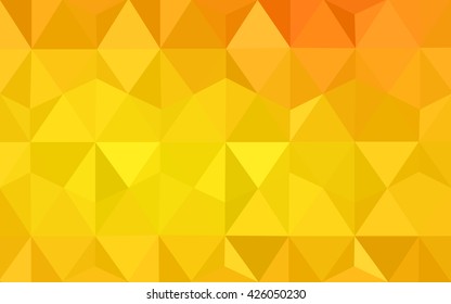 Orange polygonal pattern, which consist of triangles. Geometric background in Origami style with gradient. Triangular design for your business.