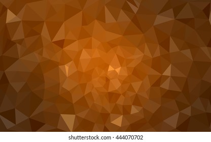 Orange polygonal pattern, which consist of triangles. Geometric background in Origami style with gradient. Triangular design for your business.