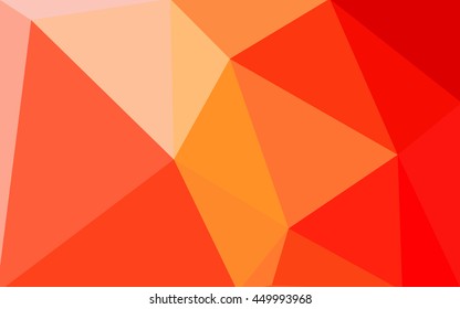 Orange polygonal pattern, which consist of triangles. Geometric background in Origami style with gradient. Triangular design for your business.