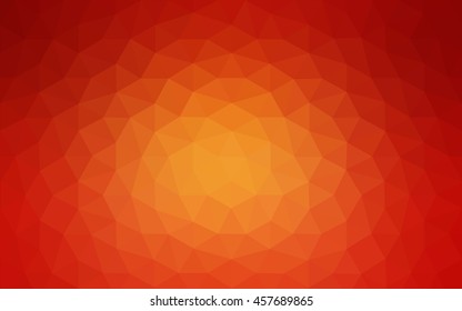 Orange polygonal pattern, which consist of triangles. Geometric background in Origami style with gradient. Triangular design for your business.