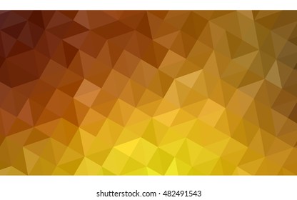 Orange polygonal pattern, which consist of triangles. Geometric background in Origami style with gradient. Triangular design for your business.