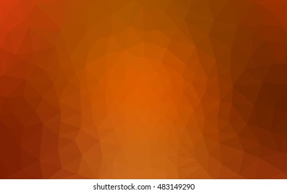 Orange polygonal pattern, which consist of triangles. Geometric background in Origami style with gradient. Triangular design for your business.