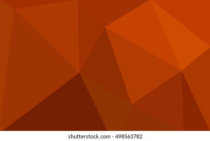 Orange polygonal pattern, which consist of triangles. Geometric background in Origami style with gradient. Triangular design for your business.