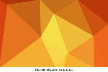 Orange polygonal pattern, which consist of triangles. Geometric background in Origami style with gradient. Triangular design for your business.