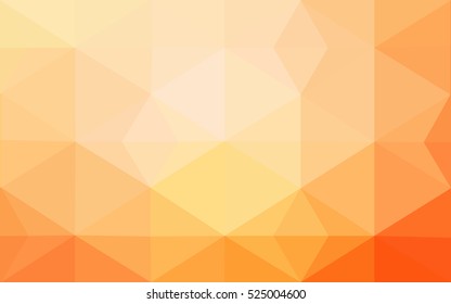 Orange polygonal pattern, which consist of triangles. Geometric background in Origami style with gradient. Triangular design for your business.