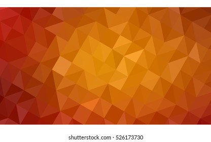 Orange polygonal pattern, which consist of triangles. Geometric background in Origami style with gradient. Triangular design for your business.