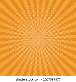 Orange pop art background