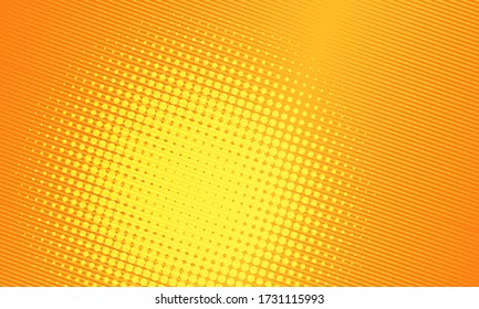 Orange pop art background. Pop art retro vector illustration 50s 60s style