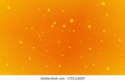 Antecedentes de arte pop naranja. Dibujo vectorial retro de arte pop estilo de los años 50