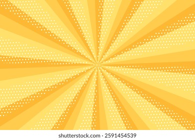 Orange pop concentrated line background illustration