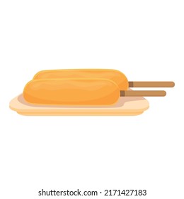 Orange popsicle icon cartoon vector. Australian food. Dish menu