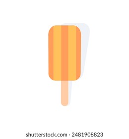 Orange popsicle on stick vector illustration 