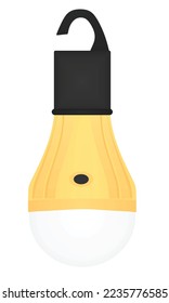 Bombilla portátil naranja. ilustración vectorial