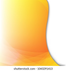 Orange Poster With Line With Gradient Mesh, Vector Illustration