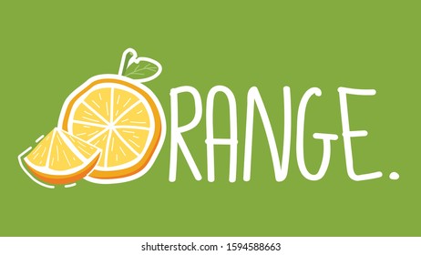 Orange poster. Orange logo design. Orange vector. Orange symbol vector.