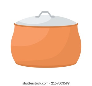 orange pot design over white