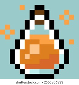 orange potion for the game. pixel art