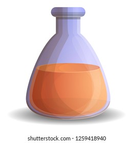 Orange potion icon. Cartoon of orange potion vector icon for web design isolated on white background