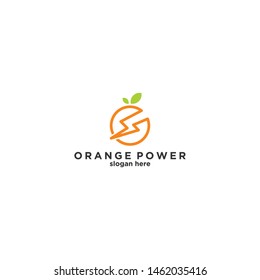 orange power electricity logo vector