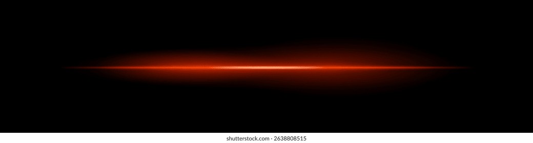 Orange power streak. Focused beam with intense glow and wide radial blur, creating hot energy feel on black background. Great for sci-fi, flame, speed visuals.