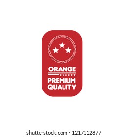 Orange premium quality emblem, label, badge. premium quality package label. vintage stamp. designed for Orange product