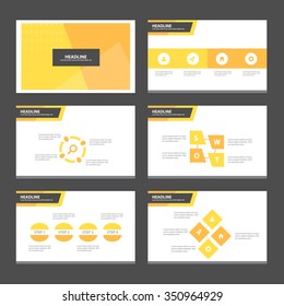 Orange presentation template Infographic elements flat design set for brochure flyer leaflet marketing advertising