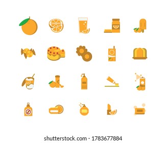 Orange and its product to increase sales vector