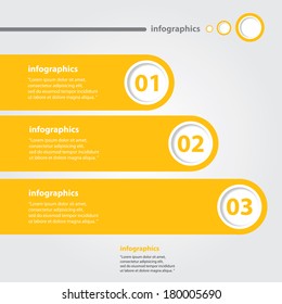 orange progress paper banners / can be used for infographics / numbered banners / horizontal cutout lines / graphic or website layout vector