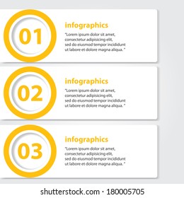 orange progress paper banners / can be used for infographics / numbered banners / horizontal cutout lines / graphic or website layout vector