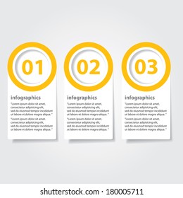 orange progress paper banners / can be used for infographics / numbered banners / horizontal cutout lines / graphic or website layout vector