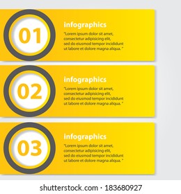 orange progress paper banners / can be used for infographics / numbered banners / horizontal cutout lines / graphic or website layout vector