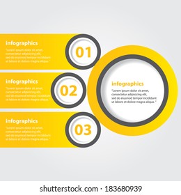 orange progress paper banners / can be used for infographics / numbered banners / horizontal cutout lines / graphic or website layout vector