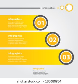 orange progress paper banners / can be used for infographics / numbered banners / horizontal cutout lines / graphic or website layout vector