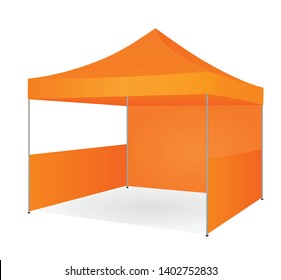 Orange promotional tent. vector illustration