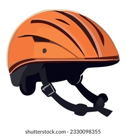 Orange protective cycling helmet over white
