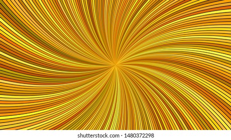 Orange psychedelic abstract spiral stripe background - vector curved ray burst graphic