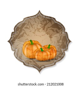 Orange Pumpkin  Background Vector Illustration 