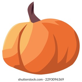 Orange pumpkin design illustration over white