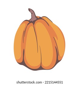 orange pumpkin design over white