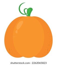 orange pumpkin design over white