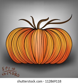 Orange pumpkin, , EPS10 Vector background