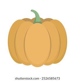 Orange pumpkin flat isolated illustration
