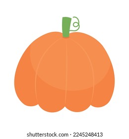 icono de calabaza naranja en fondo blanco