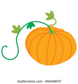 Orange pumpkin icon. vector illustration. 